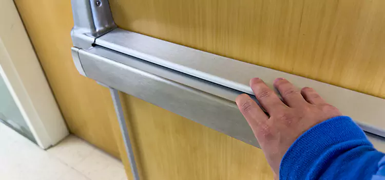 Installing a Push Bar on a Door Bryan